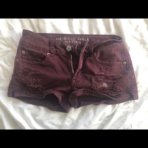 Maroon American Eagle Shorts